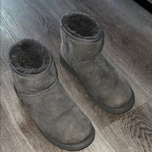 Gray Uggs Suede Boots